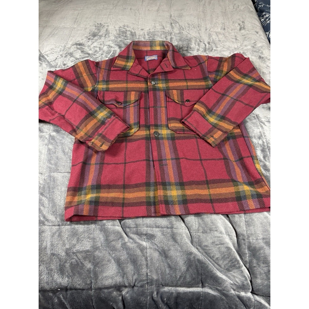 Vintage Pendleton Wool Flannel Plaid Button Front Shirt - Size‎ S